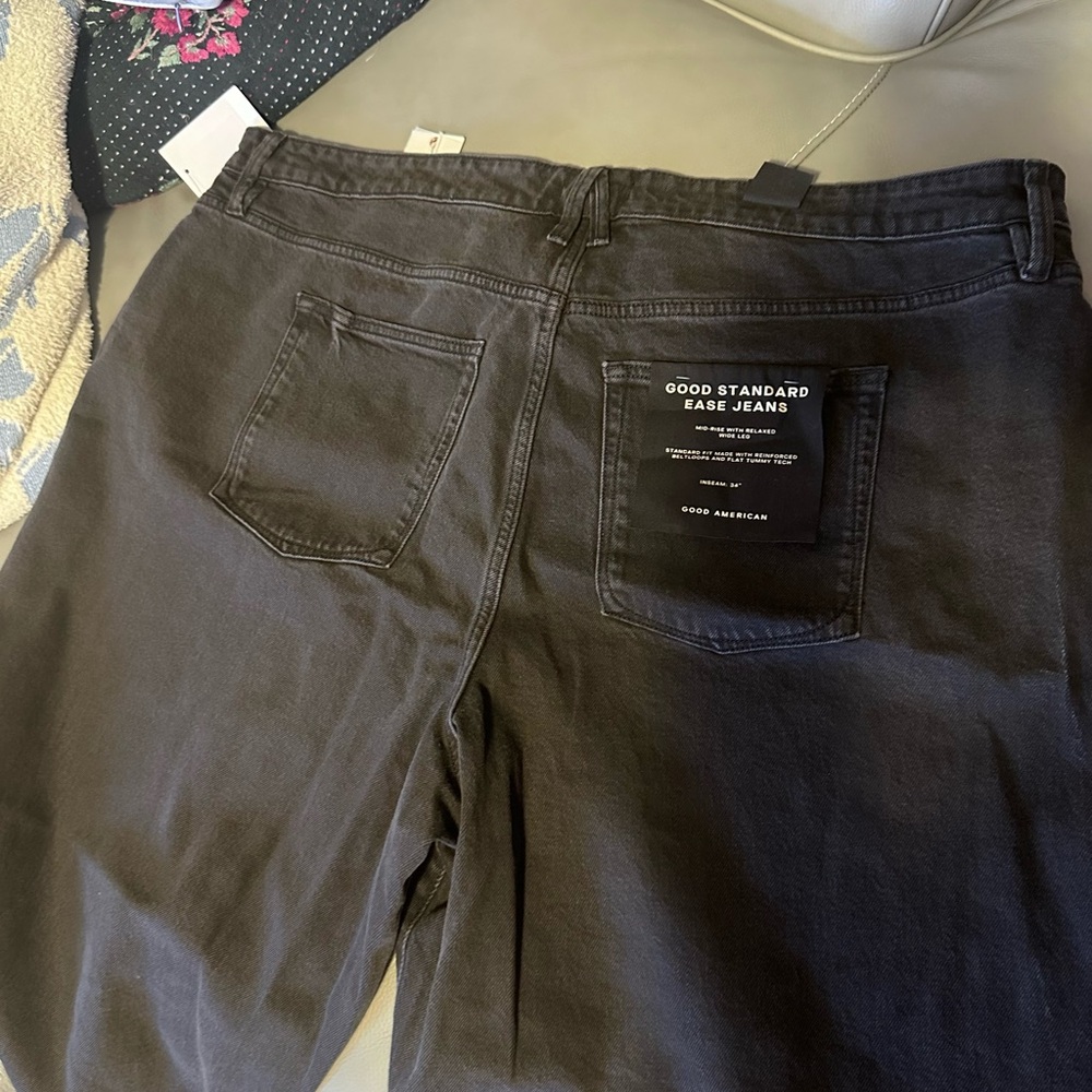 Good American Charcoal Good Standard Ease Relaxed Jeans